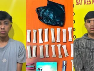 Miliki 25 Paket Ganja, Tiga Pemuda Ditangkap di Sungai Ning