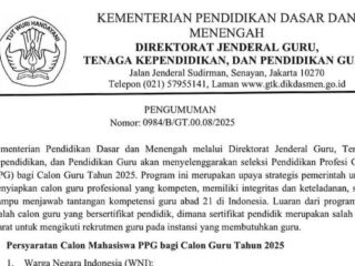 Pendaftaran PPG 2025 Resmi Dibuka, Cek Syarat dan Jadwalnya!