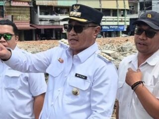 Wako Alfin Pantau Pembangunan Pasar Modern Sungai Penuh