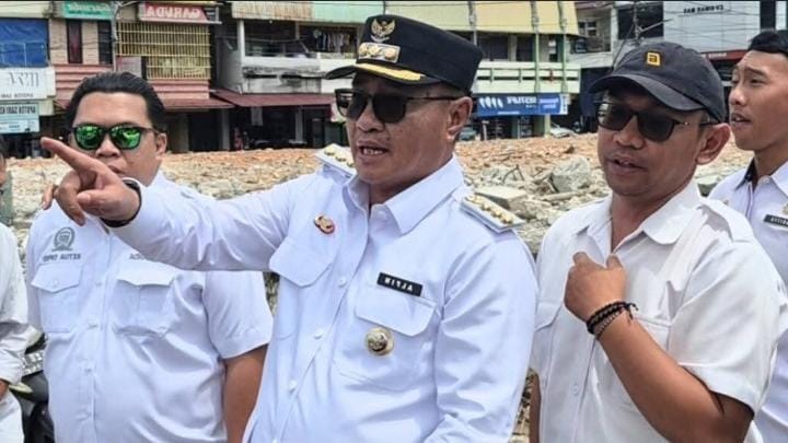 Wako Alfin Pantau Pembangunan Pasar Modern Sungai Penuh