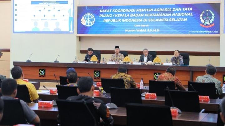 Percepat Penyelesaian Persoalan Tanah dan Ruang, Menteri Nusron Adakan Rakor dengan Kepala Daerah Se-Sulsel