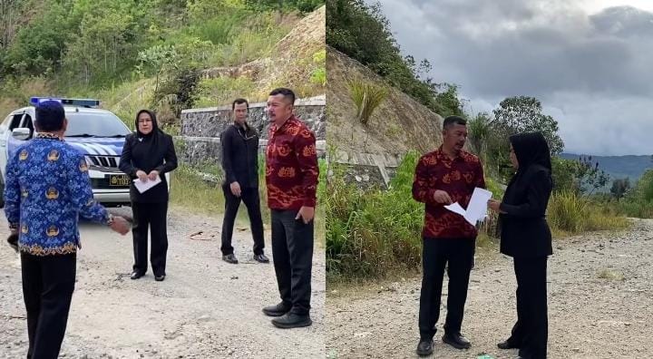 Bupati Monadi Tinjau Pembangunan Jalan Sungai Tutung–Pungut Mudik