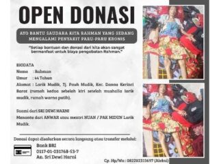 Rahman Terbaring Lemah, Setiap Bantuan Kini Sangat Berarti