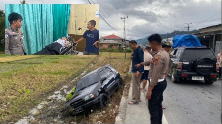 Identitas dan Kronologi Suzuki Escudo Masuk Sawah di Sungai Liuk