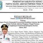 Ini Nama 26 Pejabat Lolos Seleksi Administrasi Lelang Jabatan Pemkab Kerinci 2025