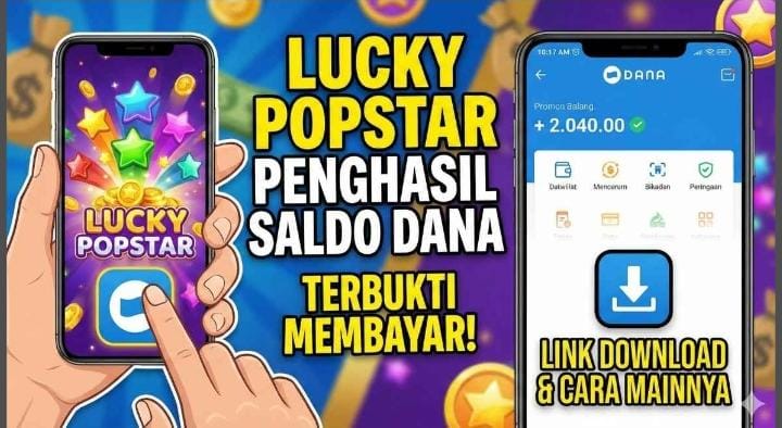 Lucky Popstar 2026: Game Puzzle Penghasil Saldo DANA Terbukti Membayar