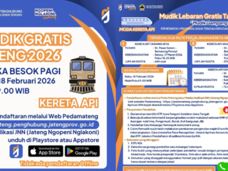 Dibuka Hari Ini, Link dan Syarat Mudik Gratis Pemprov Jateng 2026 via Kereta Api