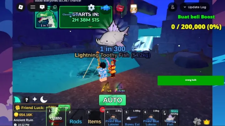 Kode Redeem Fish It Roblox 9 Februari 2026: Klaim Luck & Mutation Potion Gratis