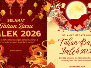 Kartu Ucapan Imlek 2026 Gratis dan Estetik Bisa Dibagikan ke Medsos