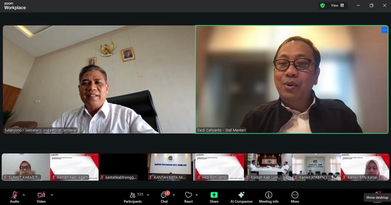 ATR/BPN Catat Indeks Integritas 71,3 pada SPI KPK 2025, Siap Genjot Perbaikan Layanan