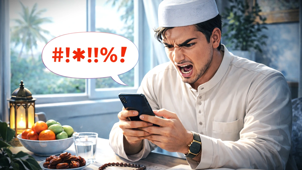 Hukum Mengumpat di Media Sosial Saat Puasa, Batal atau Tidak?
