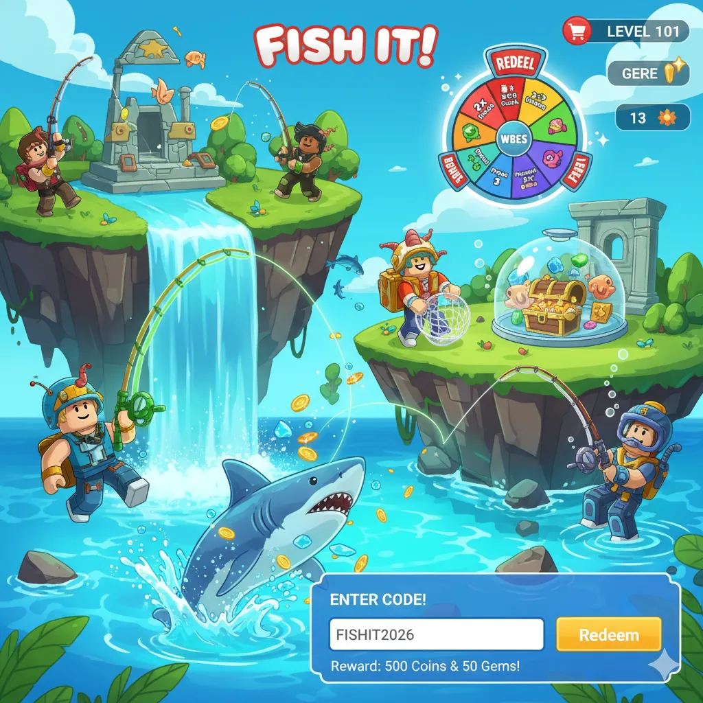 Gaspol Fish It! Roblox: Kode Redeem Terbaru 23 Februari 2026