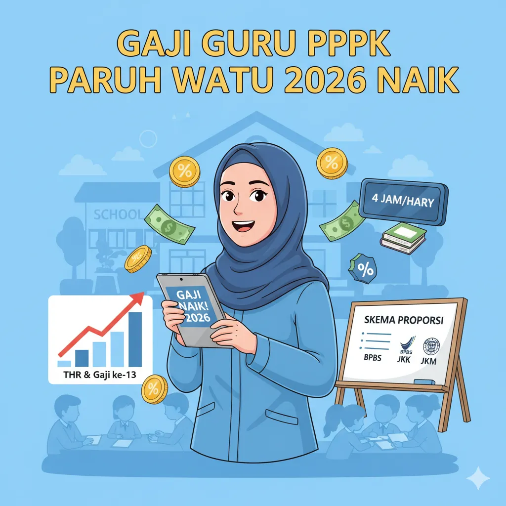 Gaji Guru PPPK Paruh Waktu 2026 Naik? Ini Aturan Jam Kerja dan Skema Bayarnya