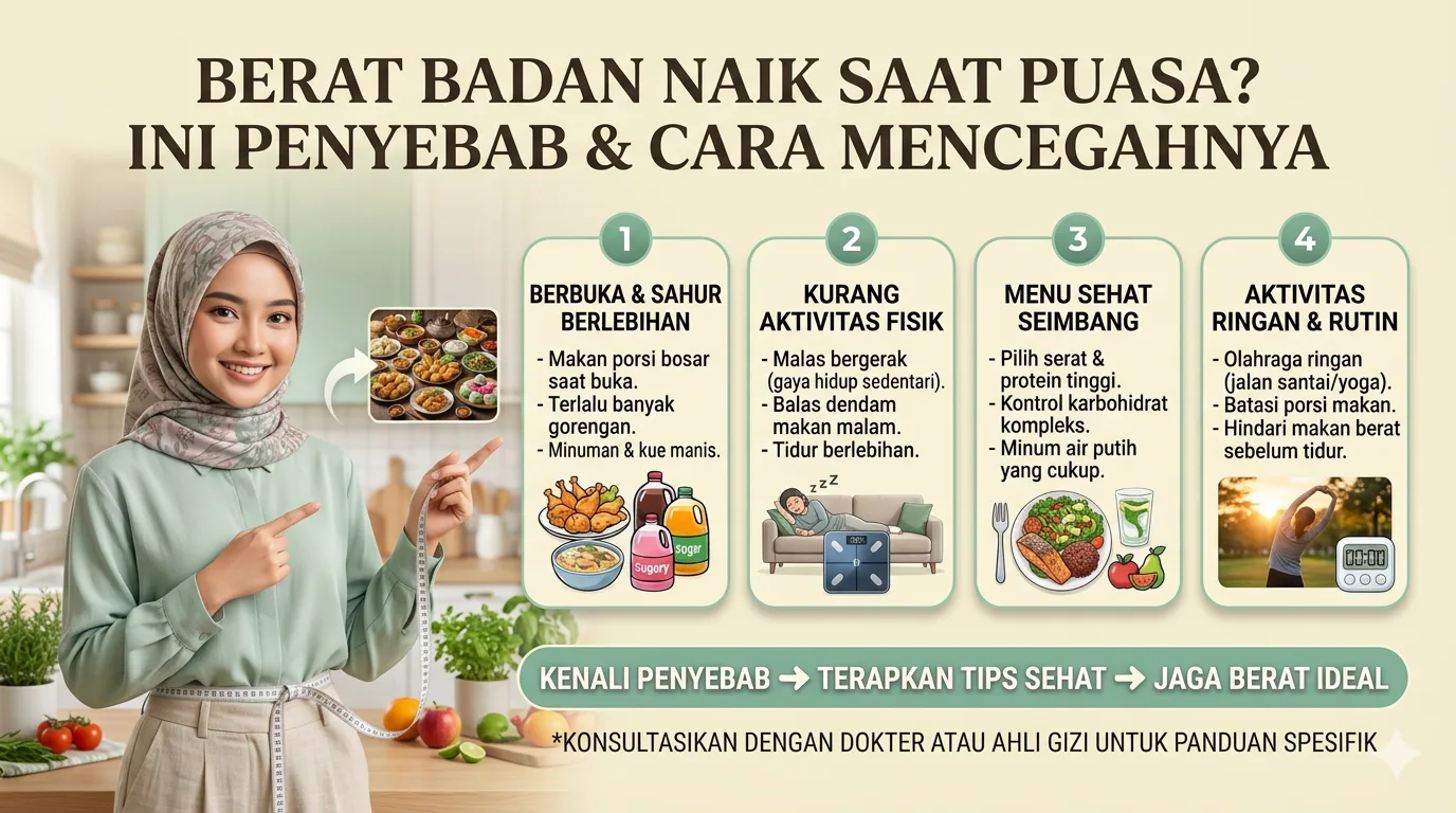 Berat Badan Naik Saat Puasa? Ini Penyebab dan Cara Mencegahnya
