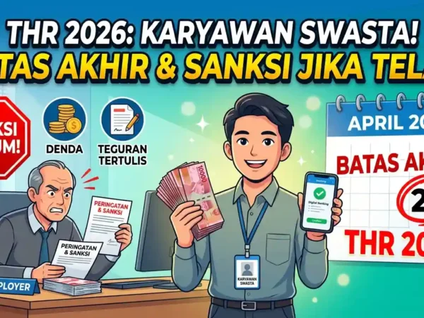 Ini Batas Akhir THR 2026 Karyawan Swasta dan Sanksi Jika Perusahaan Terlambat Bayar