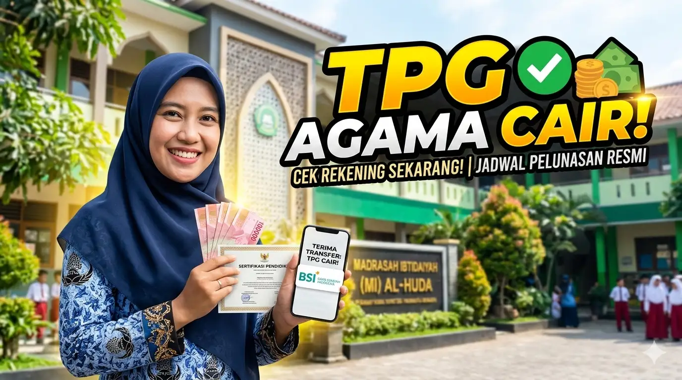 TPG Guru Agama Cair Jelang Lebaran 2026, 200 Ribu Lebih Penerima