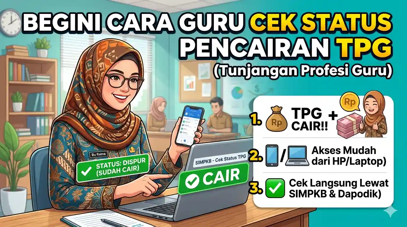 Begini Cara Guru Cek Status Pencairan TPG dan Tamsil di Info GTK