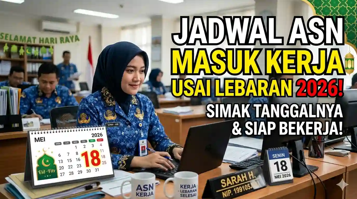 Kapan ASN Masuk Kantor Usai Lebaran 2026? Ini Tanggalnya