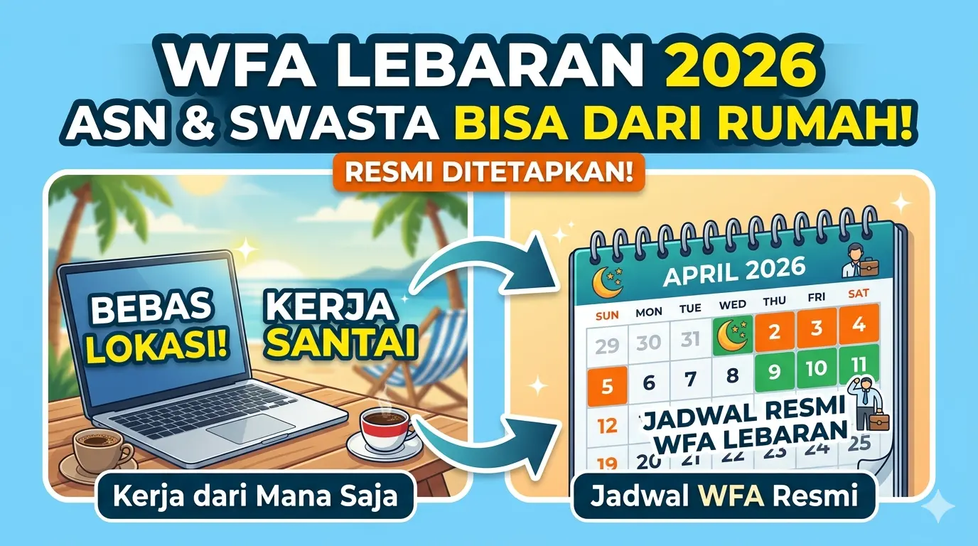 Ini Jadwal WFA Lebaran 2026 Yang Resmi Ditetapkan Pemerintah