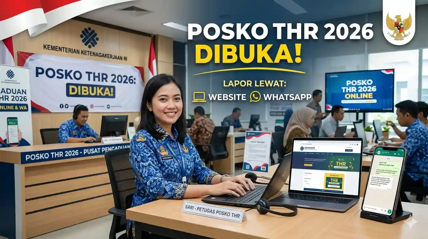 Posko THR 2026 Dibuka, Pekerja Bisa Lapor Lewat Website dan WhatsApp