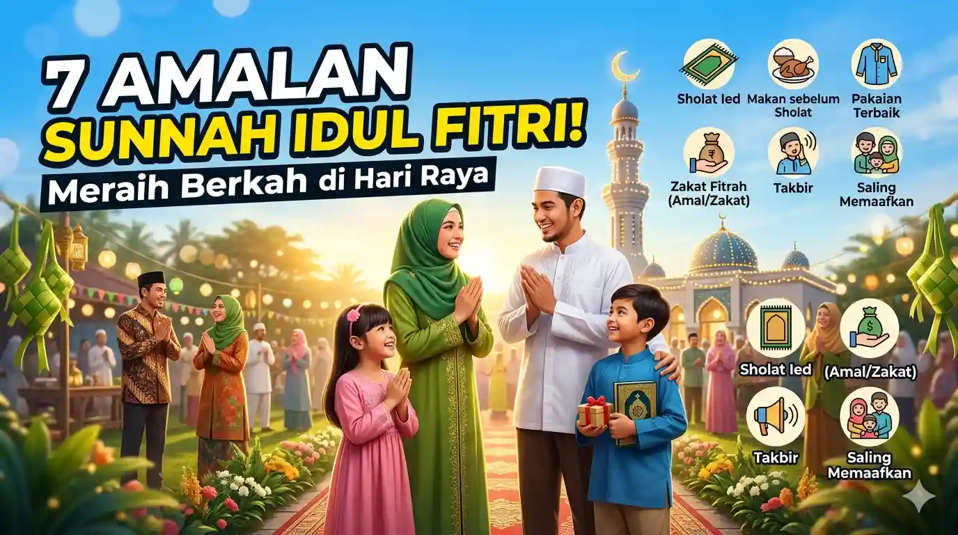 7 Amalan Sunnah Idul Fitri yang Wajib Dilakukan Umat Islam