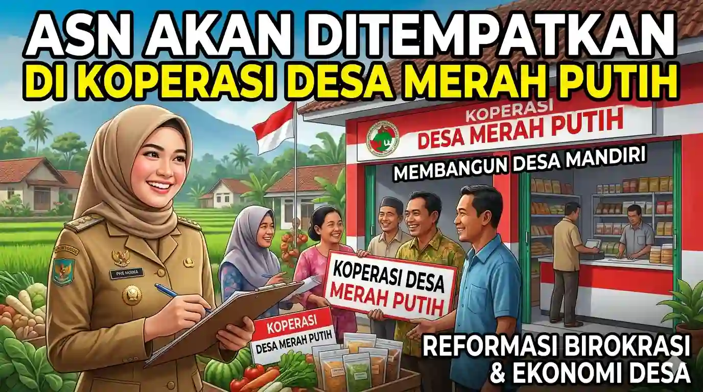 ASN Akan Ditempatkan di Koperasi Desa Merah Putih, Pemerintah Perkuat Ekonomi Desa