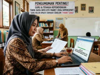 Tarik Data Info GTK Maret 2026 Dipercepat, Guru Wajib Update Dapodik Sebelum 7 Maret