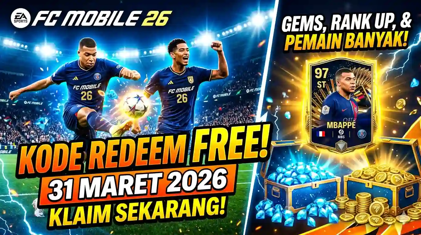 Kode Redeem FC Mobile 31 Maret 2026 Terbaru, Klaim Gems & Pemain Gratis
