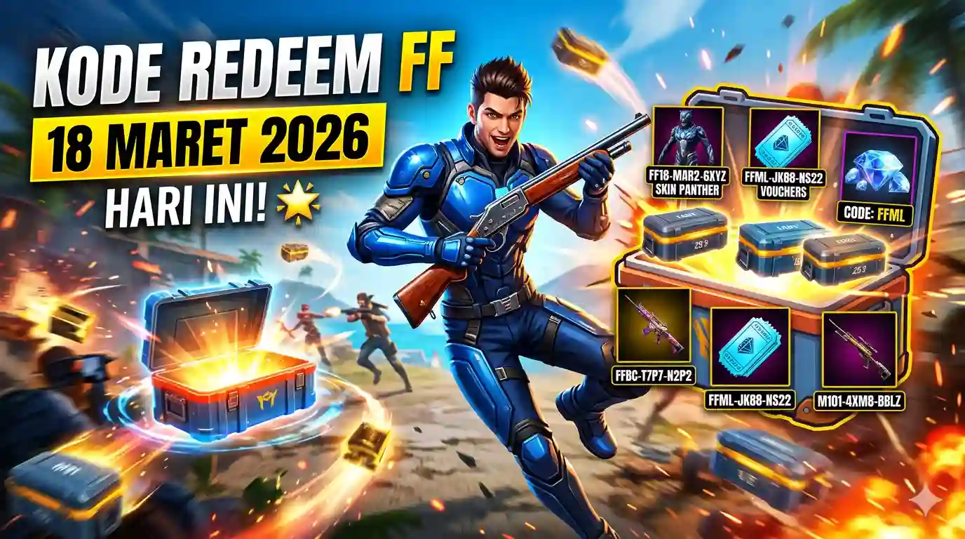 Kode Redeem FF 18 Maret 2026 Terbaru, Klaim Skin & Diamond Gratis Hari Ini