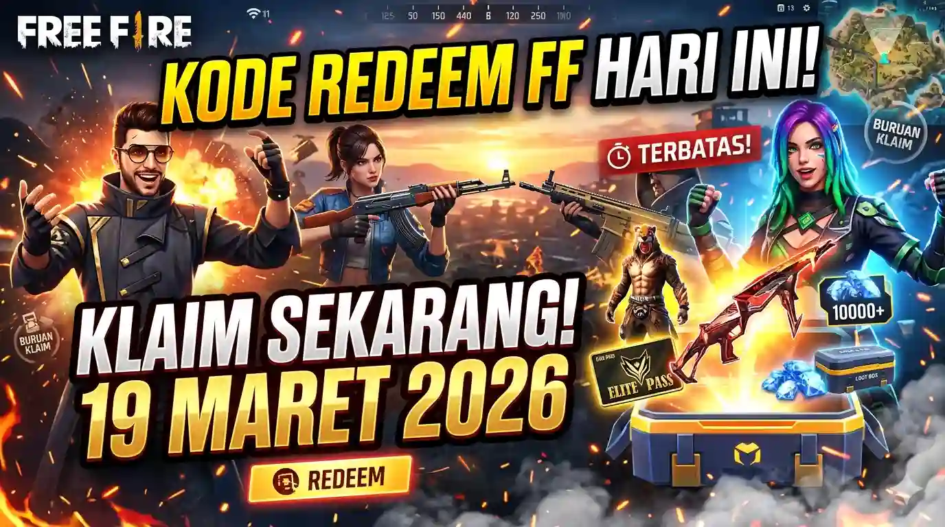Kode Redeem FF Terbaru 19 Maret 2026, Klaim Skin & Diamond Gratis!