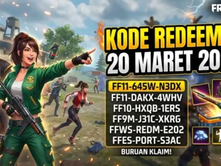 Kode Redeem FF Terbaru 20 Maret 2026, Klaim Hadiah Gratis Hari Ini