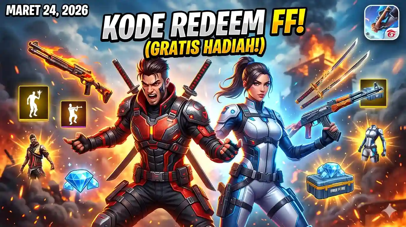 Kode Redeem FF 24 Maret 2026 Terbaru, Klaim Hadiah Gratis Hari Ini