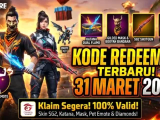 Klaim Hadiah Gratisnya, Ini Kode Redeem FF 31 Maret 2026 Terbaru