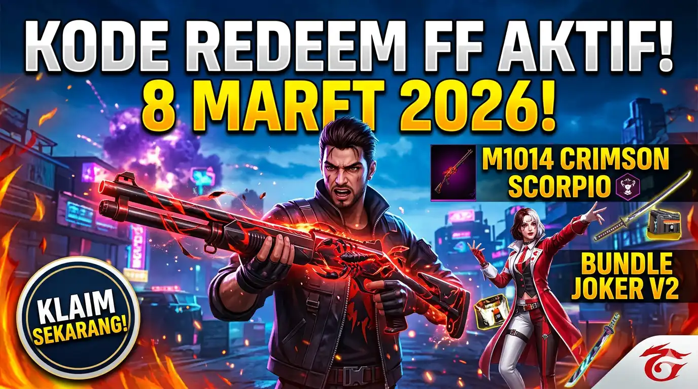 Kode Redeem Free Fire Hari Ini 8 Maret 2026: Klaim Hadiah Gratis dari Garena