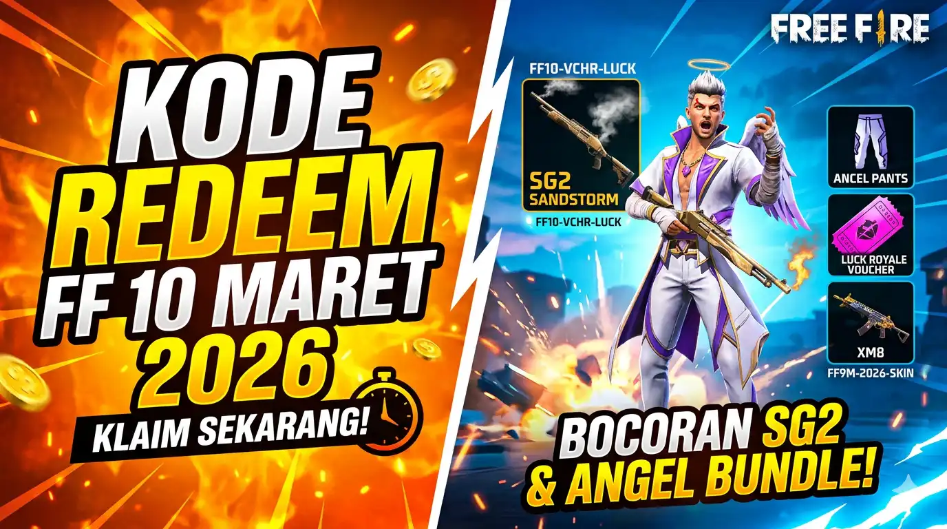 Kode Redeem FF Free Fire 10 Maret 2026, Klaim Skin dan Item Gratis