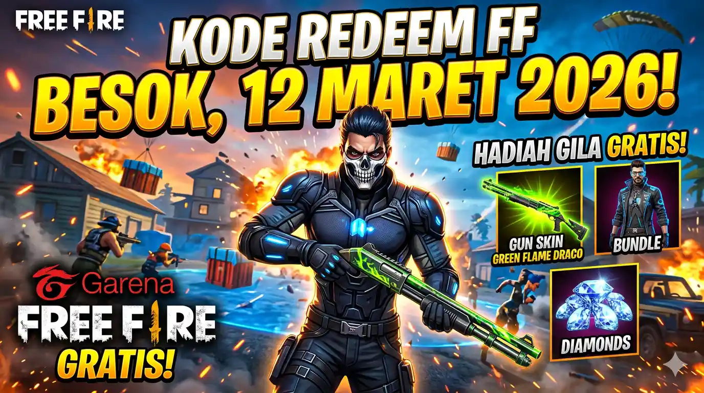 Kode Redeem FF 12 Maret 2026: Klaim Skin, Diamond, dan Emote Gratis Hari Ini