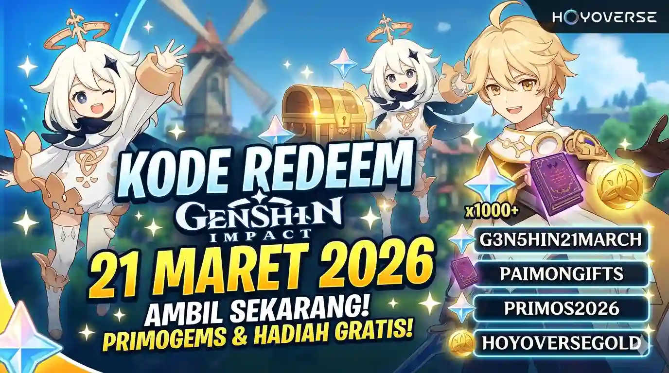 Kode Redeem Genshin Impact 21 Maret 2026, Klaim Primogem Gratis