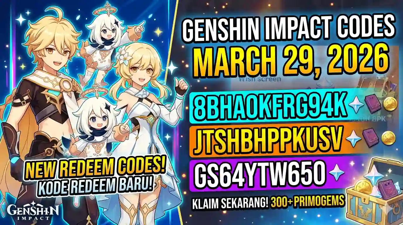 Kode Redeem Genshin Impact 29 Maret 2026