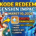 Kode Redeem Genshin Impact Terbaru 10 Maret 2026, Klaim Primogems Gratis