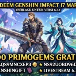 Kode Redeem Genshin Impact Terbaru Maret 2026: Klaim Primogems Gratis Sekarang