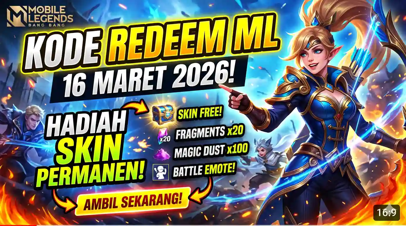 Kode Redeem Mobile Legends 16 Maret 2026, Klaim Skin dan Diamond Gratis