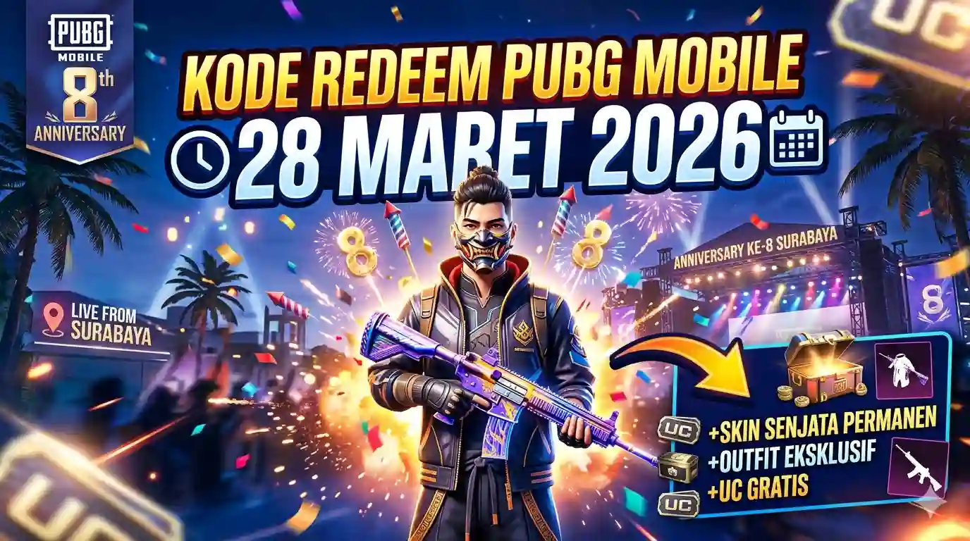 Kode Redeem PUBG Mobile 28 Maret 2026