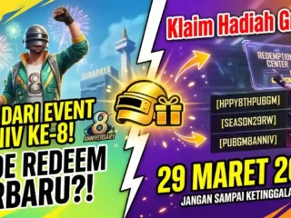 Kode Redeem PUBG Mobile 29 Maret 2026, Klaim Gratisnya