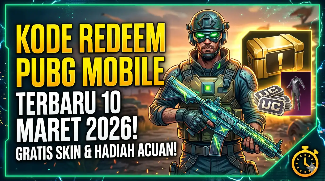 Kode Redeem PUBG Mobile Terbaru 10 Maret 2026, Banyak Hadiah Gratis