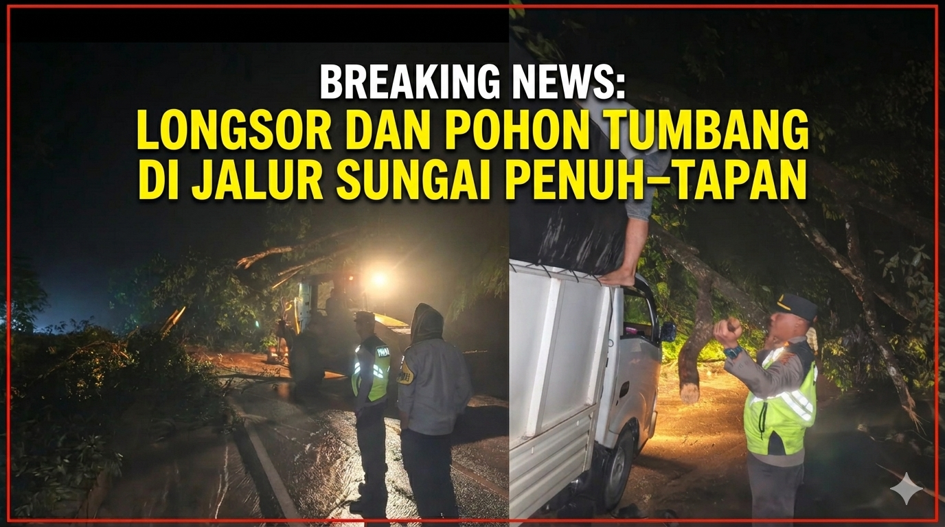 Longsor di Jalur Sungai Penuh–Tapan
