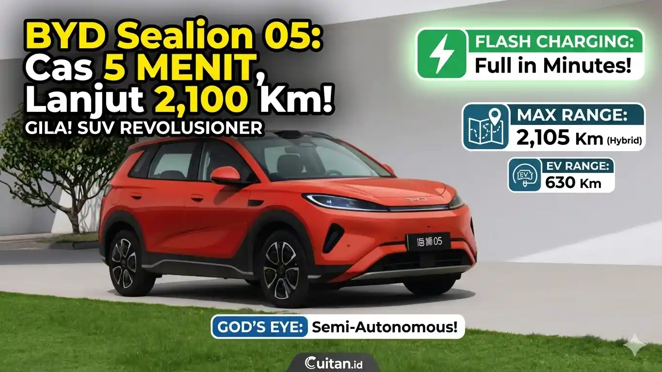 BYD Sealion 05 2026 Meluncur: Cas 5 Menit, Sanggup Tempuh 2.100 Km
