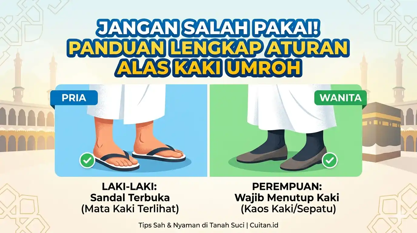 Aturan Alas Kaki Umroh