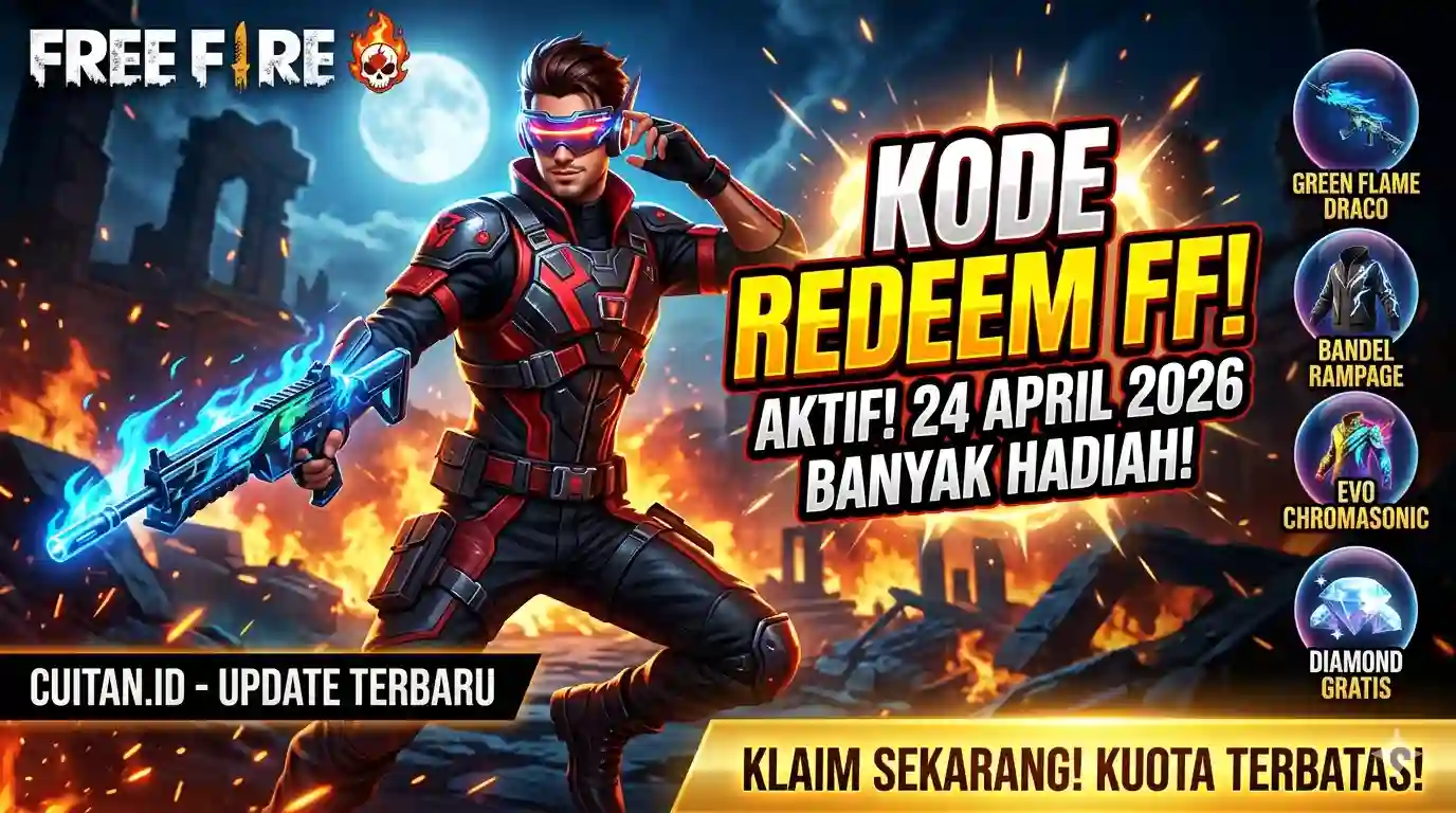 Kode Redeem FF Terbaru 24 April 2026