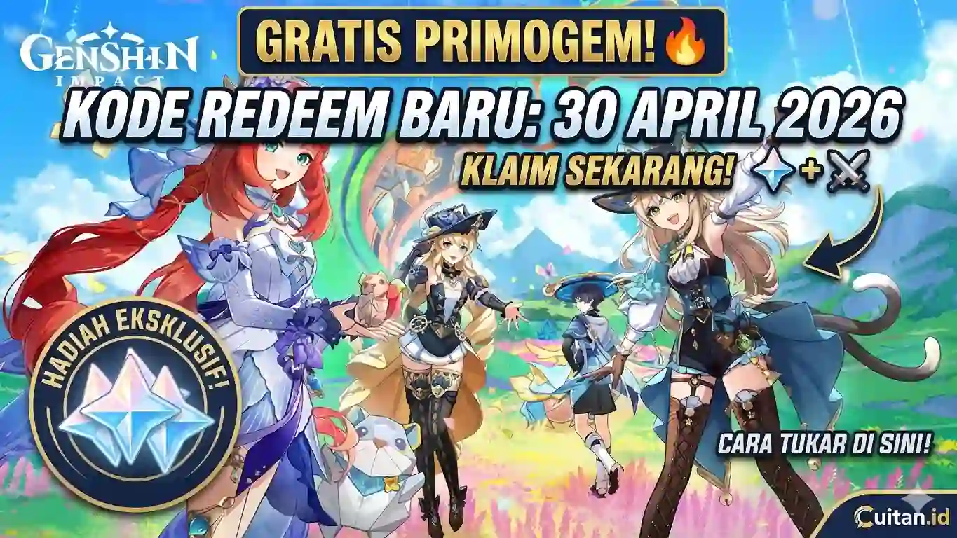 Primogem Gratis! Kode Redeem Genshin Impact 30 April 2026
