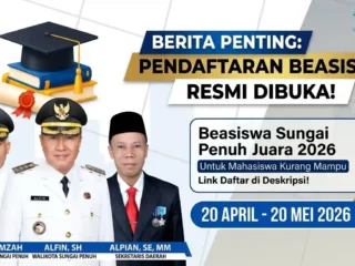 Beasiswa "Sungai Penuh Juara" 2026 Resmi Dibuka, Ini Link Pendaftarannya